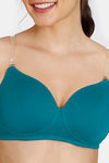 Zivame Beautiful Basics Padded Non Wired 3/4Th Coverage Backless Bra - Deep Lake — thumbnail 5